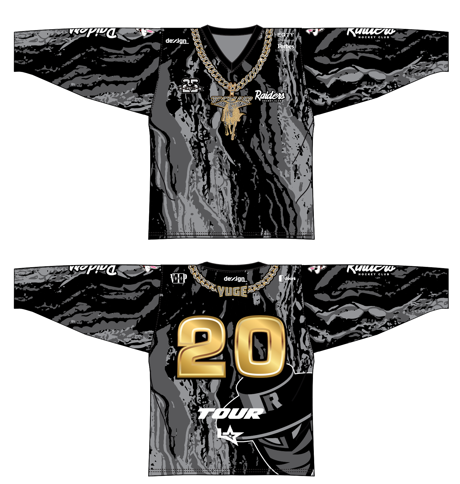 Mens D1 Raiders HC Jerseys Away Raiders Hockey Club